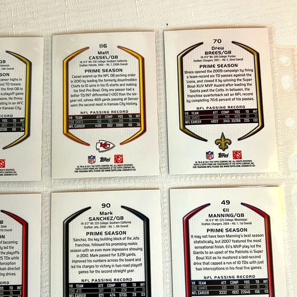 Quarterback Trading Cards Matt Cassel RIP - Picture 11 of 15